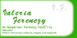 valeria ferenczy business card